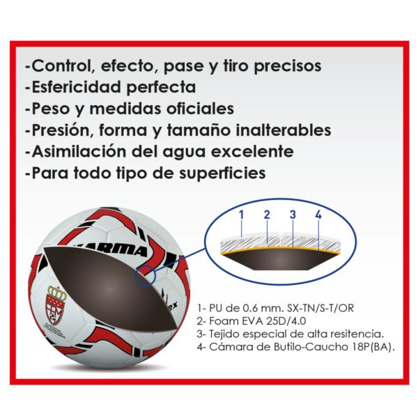 Balón Fútbol 7 Kromex mod. KARMA ELITE (talla 4) - Imagen 2