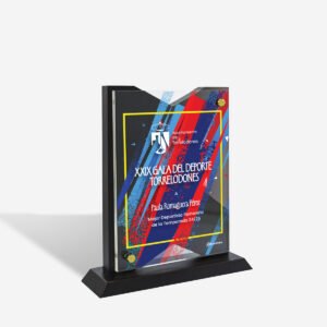 Placa Homenaje Metacrilato con madera