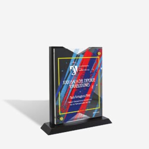 Placa Homenaje Metacrilato con Madera