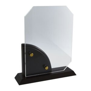 Placa Homenaje Metacrilato con Madera 21 cm.