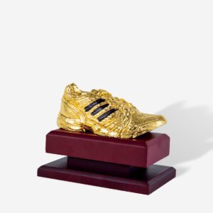 Zapatilla Fútbol Sala dorada 25x19 cm.