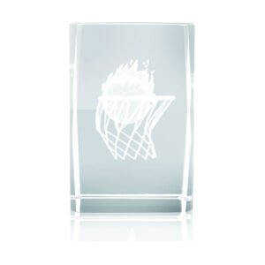 Piojito cristal óptico baloncesto grabado 3D
