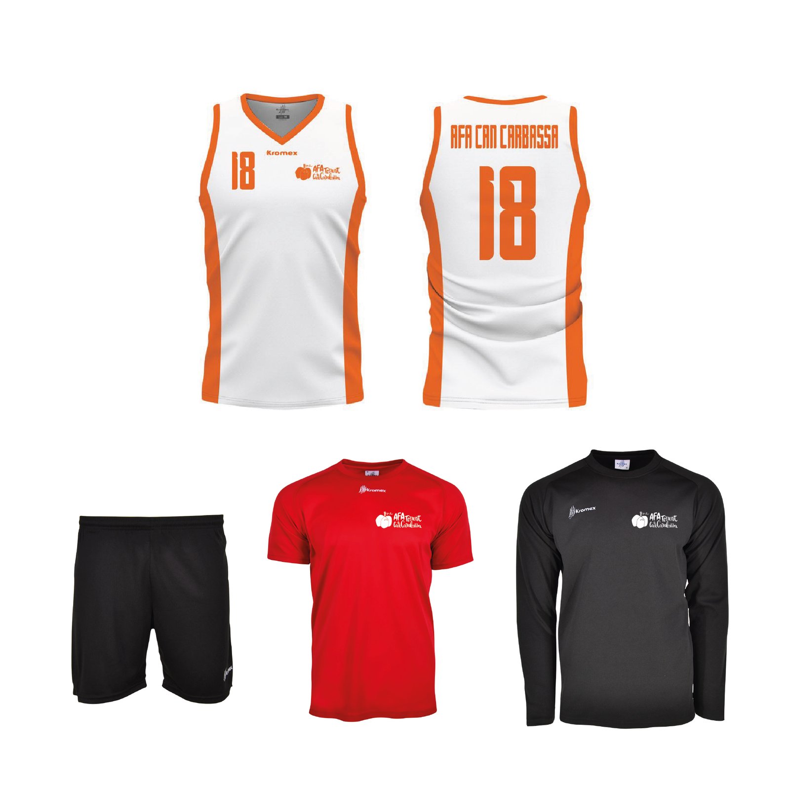 Pack  Voleibol "sin mangas" AFA TORRENT DE CAN CARABASSA Jugador/a con Pantalón