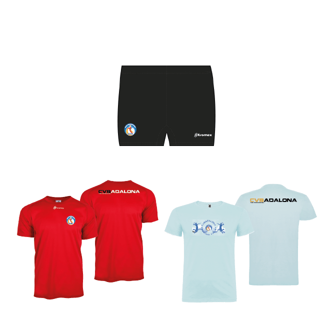 Pack Entrenamiento jugador/a CV Badalona con Mallas